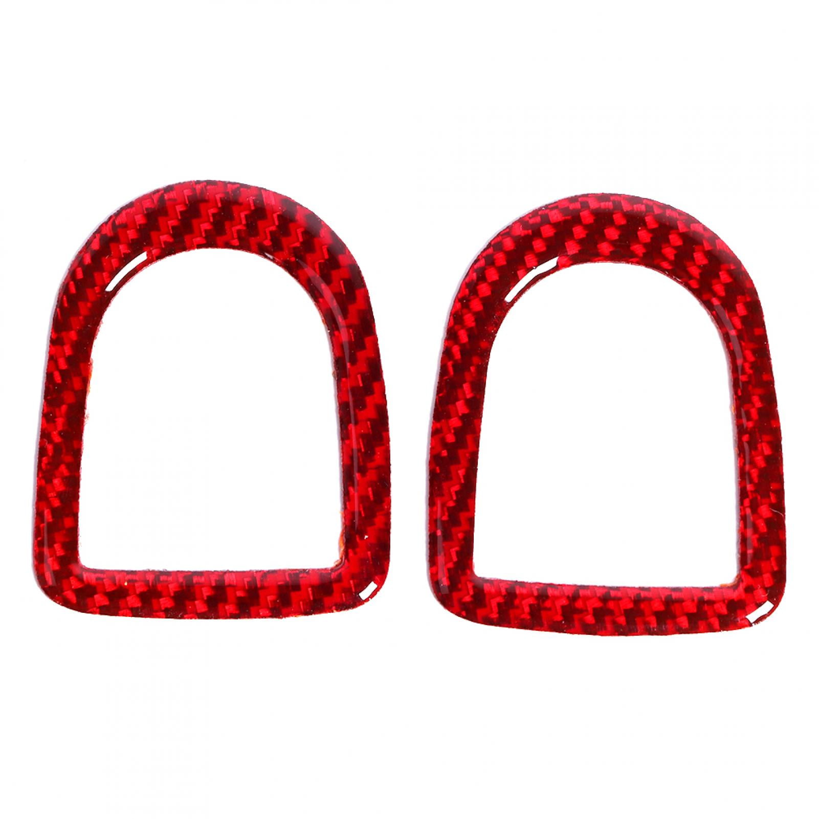 2pcs Carbon Fiber Door Lock Pin Trim Button Knob Frame Cover Auto Interior Decor Refitting Fit