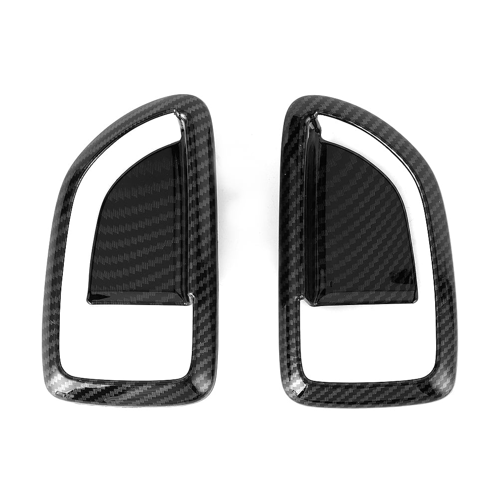 2pcs Carbon Fiber Style Inner Door Handle Trim Fits For Hyundai Grand Starex H1 2019 