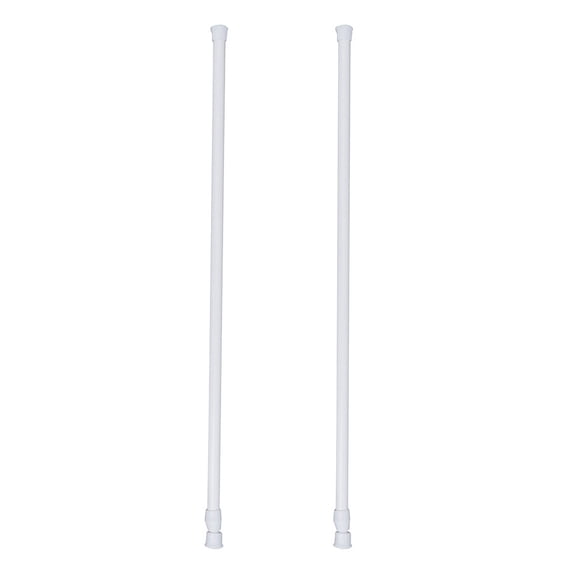 FONDOTIN 2-Pack Flexible Telescopic Curtain Rods Carbon Steel Adjustable Window Drapery Poles