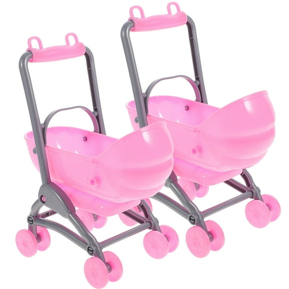 GAXIRE Toy Prop Baby Stroller Toy Pink PP 2Pcs