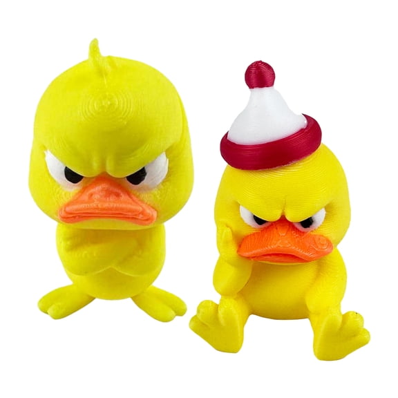 2pcs Cartoon Little Ducks Figurine Home Offices Decoration Car Interior 3D Printed Angry Ducks Ornament