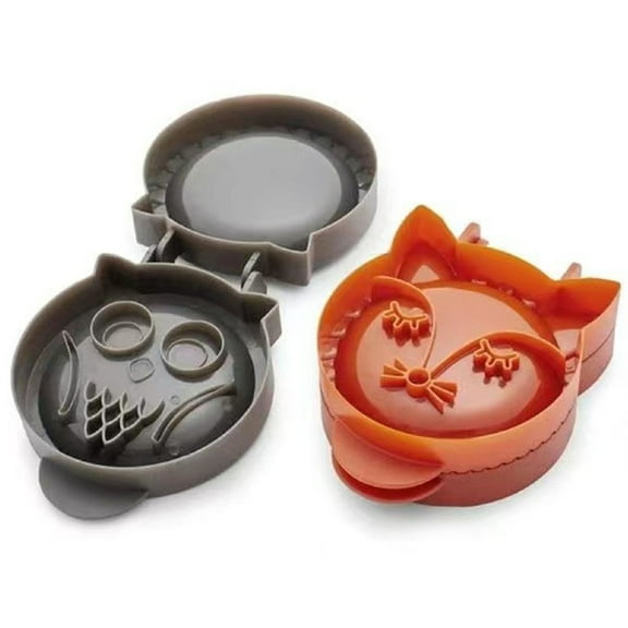 2pcs Cartoon Party Potluck Hand Pie Molds Fox Owl Shaped Dough Presser