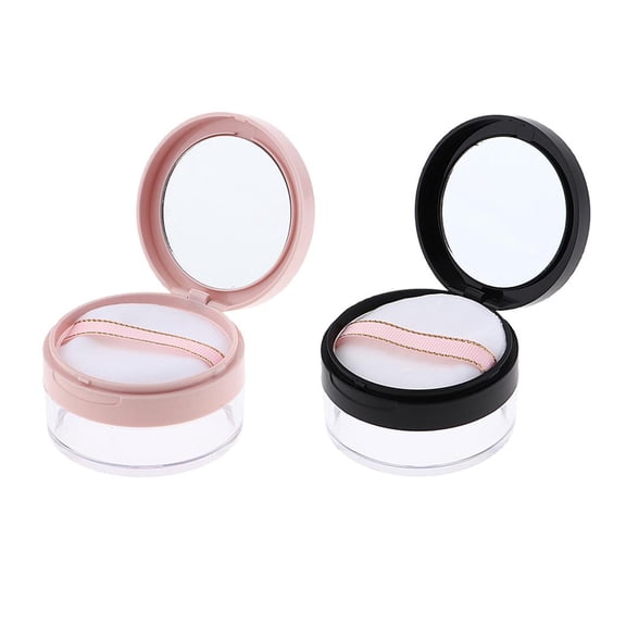 2pcs Case Smooth  Storage Box Empty Case For Loose ,Finishing ,Glitter,Makeup,Cosmetic,Travel,Blusher
