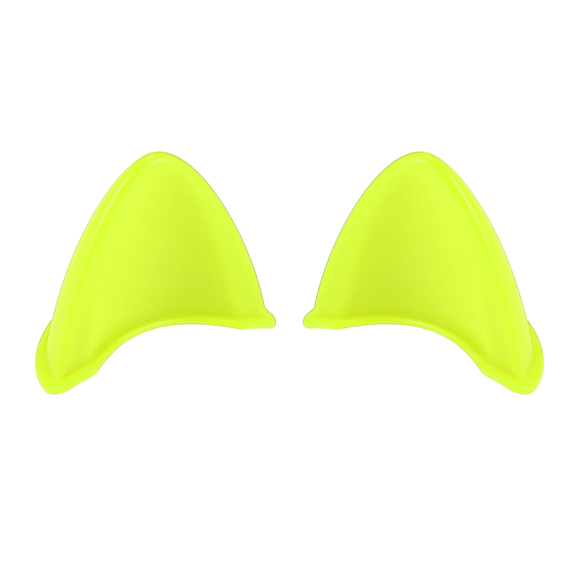 2pcs Cat Ears Style Attachments Helmet Decoration Accessories Self Adhesive for Motorcycle Bicycle Scooter Green TPU