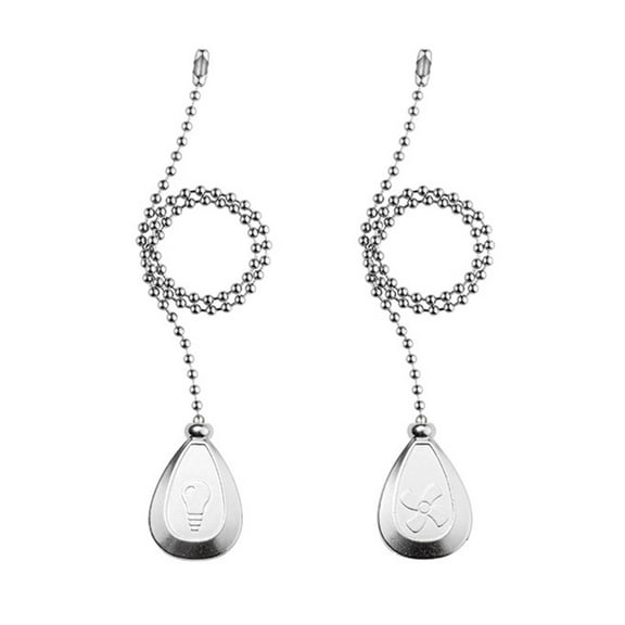 2pcs Ceiling Fan & Light Pull Chain Extensions Decorative Pendants with Connectors Elegant Ceiling Fan Pull Chains set