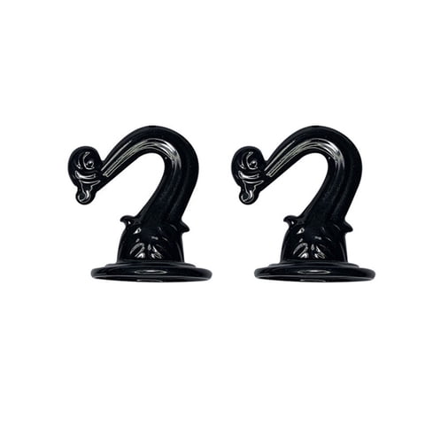 2pcs Ceiling Hooks for Hanging Plants,Hanging Hanging Lights Metal Small Hooks,Indoor Outdoor Wall Heavy Duty Plant Hanger Swag Hook,Black