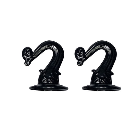 2pcs Ceiling Hooks for Hanging Plants,Hanging Hanging Lights Metal Small Hooks,Indoor Outdoor Wall Heavy Duty Plant Hanger Swag Hook,Black