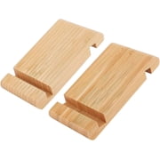 2pcs Cell Phone Stand Desk Wood Wooden Tablet Stand Desktop Cell Phone Holder Desk Tablet Holder Mobile Stand Phone Pad Tablets