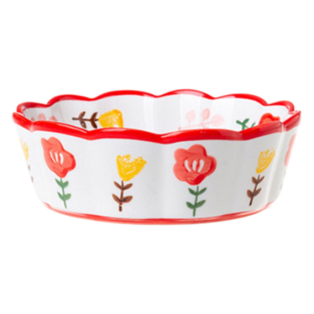 RENACLIPY Ceramic Salad and Dessert Bowls Set of 2, Assorted Colors with Cute Patterns, and Stylish for Home Use