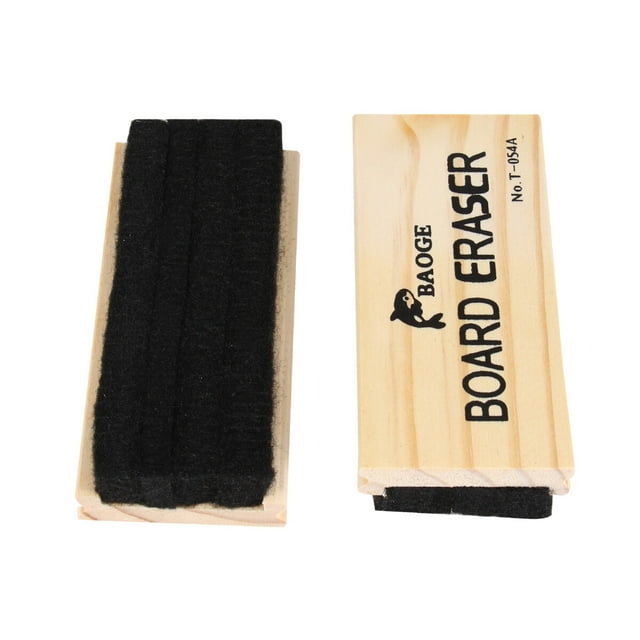 2pcs Chalkboard Eraser Wool Felt Eraser Dustless Wood Blackboard Eraser