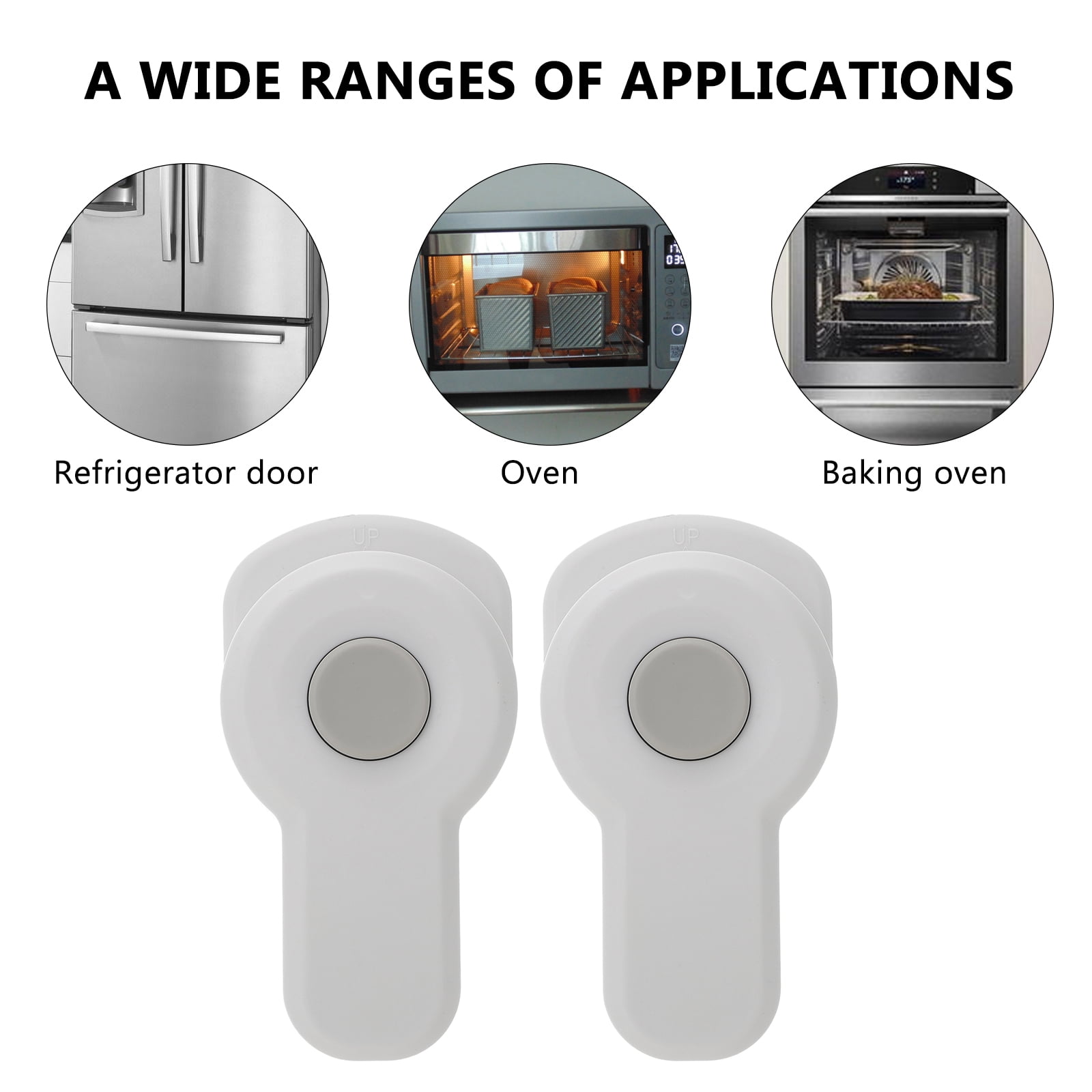 2pcs Childproof Oven Door Lock Baby Safety Oven Lock Kitchen Baby