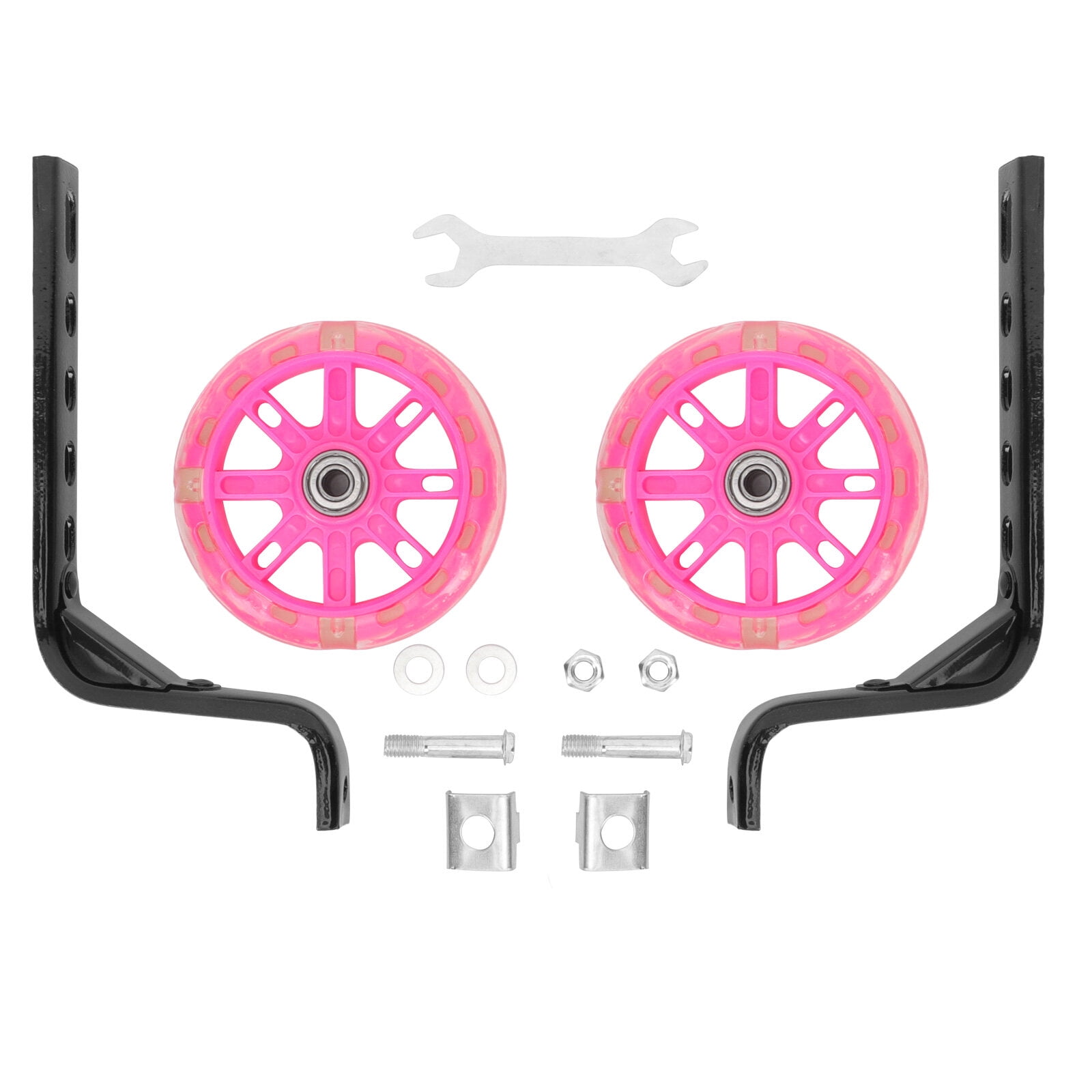 2pcs Children Bike Flash Auxiliary Wheels Bike Stabilizer Compatible for 12 20 Inch Bikes
