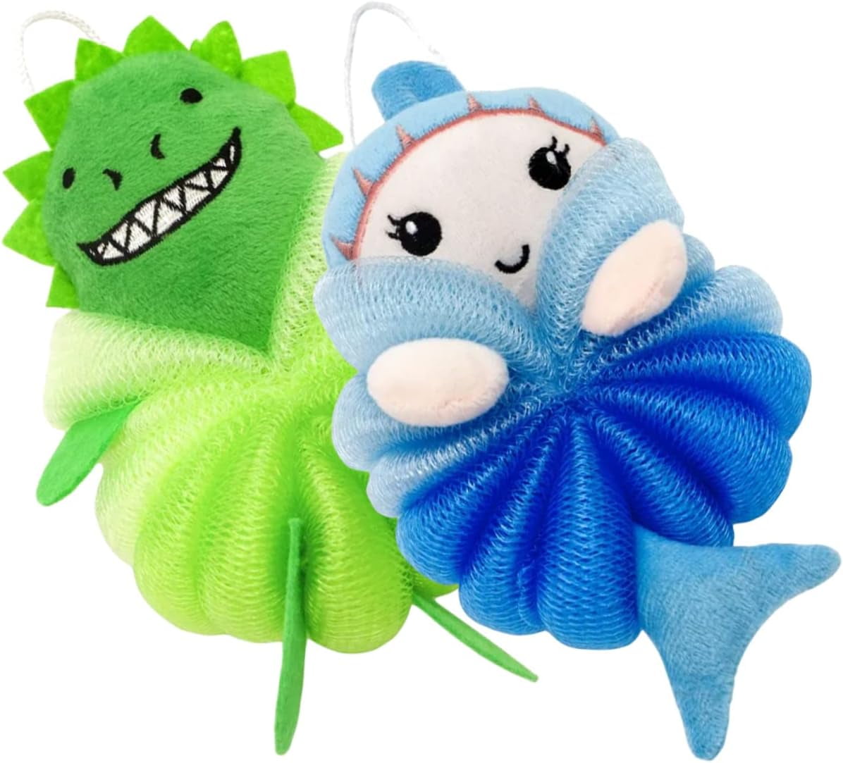 2pcs Children's Bath Ball Kids Shower Loofah Cute Bath Loofahs Animal