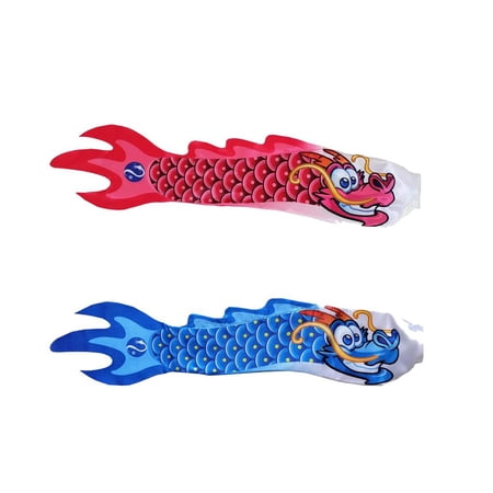 2pcs Chinese Dragon Outdoor Windsock Tent Streamer Hanging Decoration