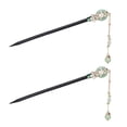 thumbnail image 1 of 2pcs Chinese Style Hair Chopstick Hair Bun Holder Flower Hairpin Chopstick, 1 of 9