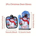 thumbnail image 1 of 2pcs Christmas Cotton Oven Mitts, Merry Christmas Heat Resistant Gloves, Non-Slip Kitchen Supplies, Polyester Insulation Mat for Baking, Microwave & Oven Use, Festive Holiday Decor, 1 of 7