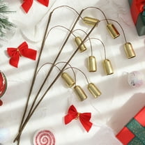 2pcs Christmas Golden Bells Ornament, Plug In Hanging Decoration for Christmas Tree, Small Jingle Golden Bells for Home Mantel Holiday Festive Indoor Outdoor Party Decor, 15.75in, Gold