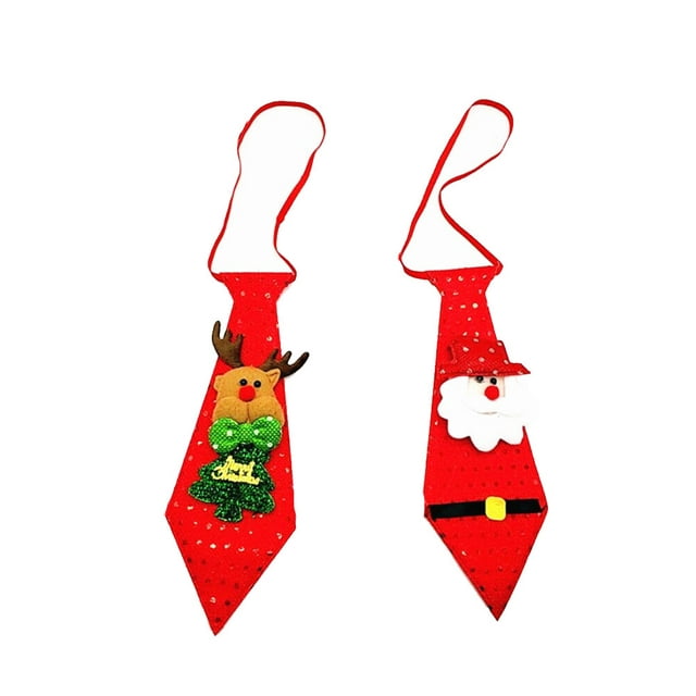 2pcs Christmas Necktie Light Up Ties Luminous Necktie Costume Accessory ...