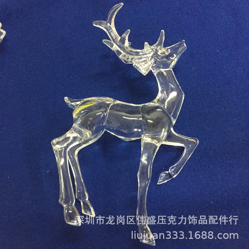 2pcs Christmas Reindeer Decor Holiday Party Deer Figurine Plastic Deer