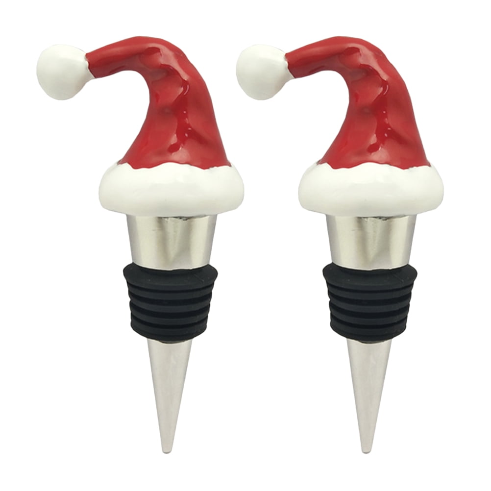 2pcs Christmas Wine Stoppers Decorative Wine Stoppers EyeCatching Wine