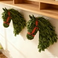 thumbnail image 1 of 2pcs Christmas Wreaths, Horse Head Wreath, Equestrian Door Decor, Handmade Front Door Decoration, All-Season Display, Elegant Home Accent, Ideal Gift for Enthusiasts, 1 of 9