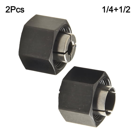 2pcs Chuck Collet and Nut Set Compatible with For DW6214 DW616 Routers Replacement for Bosch 2610906283 2610906287 32628603