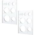 Circular Scale Print 2pcs Circle Inlay Template 8 in 1 Router Stencils Template Acrylic ...