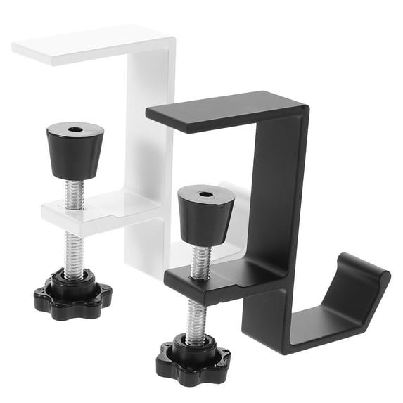2pcs Clamp-On Desk Hook For Backpack Handbag And Purse Arm Clamp For Desk Organizer And Storage Suitable For Home Classroom