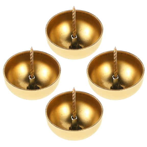 2pcs Vintage Copper Round Head Upholstery Nails Decorative Tacks for Wood Wall Mini Thumb Tacks