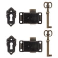 thumbnail image 1 of 2pcs Classical Drawer Locks Antique Cabinet Locks Wardrobe Furniture Locks, 1 of 5