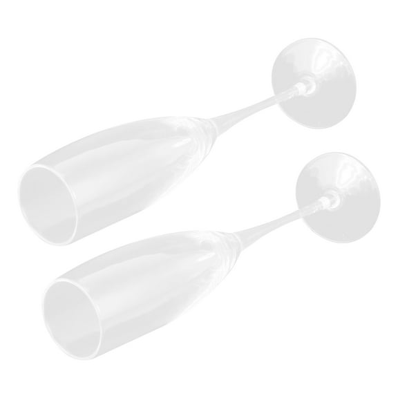 FUEENIRVA Crystal Flutes Transparent Glass for Special Occasions 2Pcs