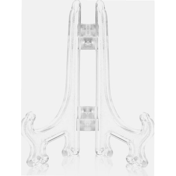 2pcs Clear Acrylic Easels Plastic Plate Stands Holders Small Fold Display Stand Picture Frame Photo Artwork Home Decoration - 8 Inch