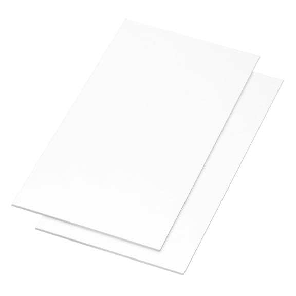 2pcs Clear Acrylic Sheet 8"x4"x0.06" Clear Cast with Protective Paper Signs DIY Display Rectangle Transparent