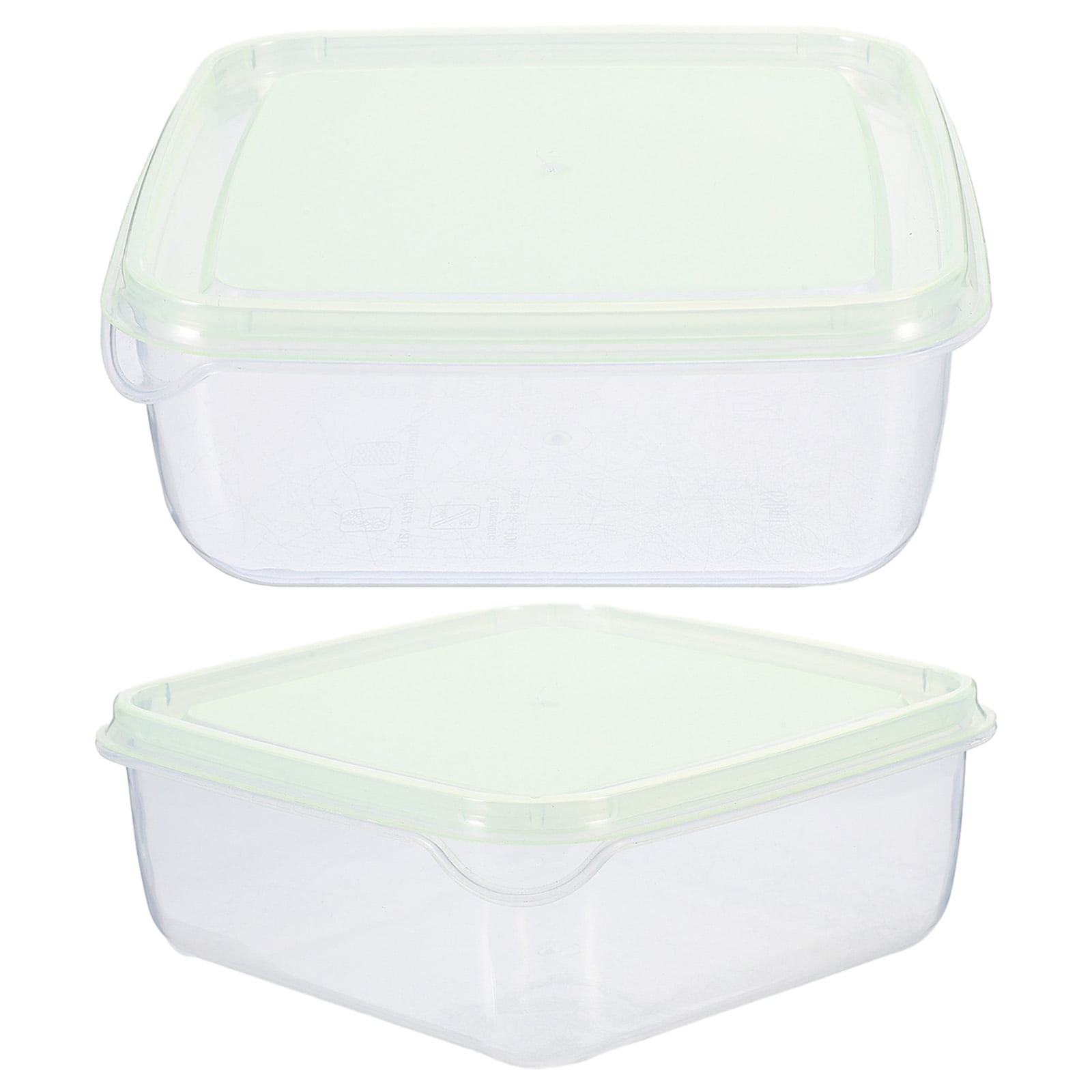 NUOLUX Cheese Storage For Fridge Light Green 2Pcs 5.3X5.3X2.2In For ...