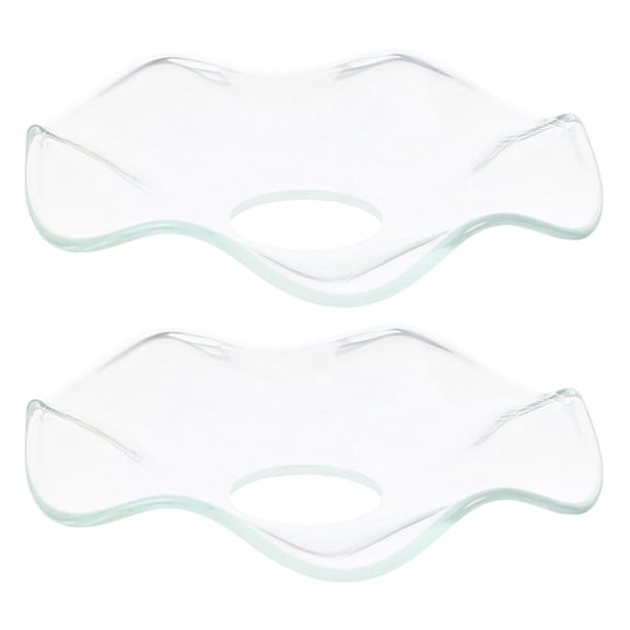 Minkissy Set of Glass Wedding Candle Holders with Elegant Wax Catchers Decorative Accessories