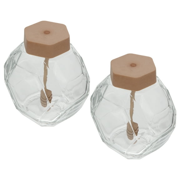 2pcs Clear Honey Jar Bee Honey Bottle Clear Honey Jars Transparent Honey Jars