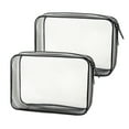 2pcs Clear Travel Toiletry Bag Makeup Cosmetic Bag Portable Waterproof