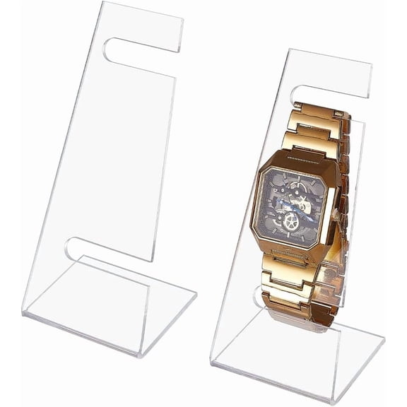2pcs Clear Watch Stand Watch Holder Acrylic Watches Display Rack Watches Organizer for DIY