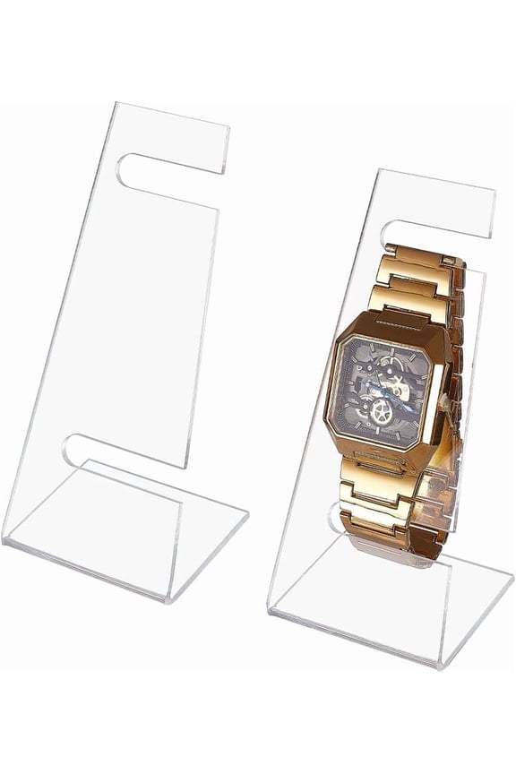 2pcs Clear Watch Stand Watch Holder Acrylic Watches Display Rack Watches Organizer for DIY