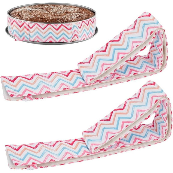 2pcs Cloth Baking Strips for Cake Pans Reusable Bake Even Strip Cerise 880x40x3.5mm