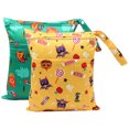 thumbnail image 1 of 2pcs Cloth Diaper Wet Dry Bags Waterproof Reusable Travel Beach Pool Daycare Soiled Baby Items Yoga Gym Bag for Swimsuits or Wet Clothes, 1 of 5