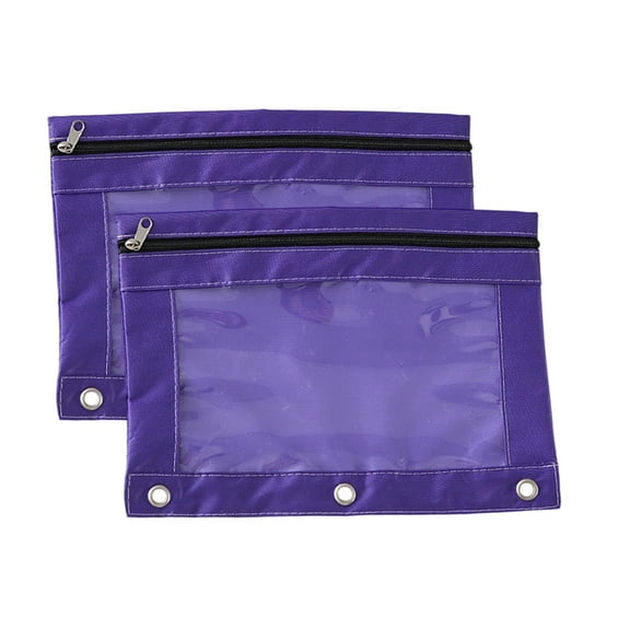 2pcs Cloth Eyelet Binder B5 - Office Storage File Bag with Three Holes, Includes Zipper Pen Bag, Large Capacity for Documents & Stationery, Durable Fabric, 9.84*7.48in, K