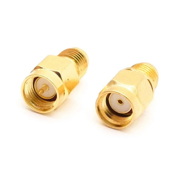 2pcs Coaxial Adapter Converters RP-SMA to SMA / SMA to RP-SMA