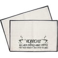 2pcs Coffee Bar Mat 20”X 14” Burlap Placemat All Men Should Make Coffee