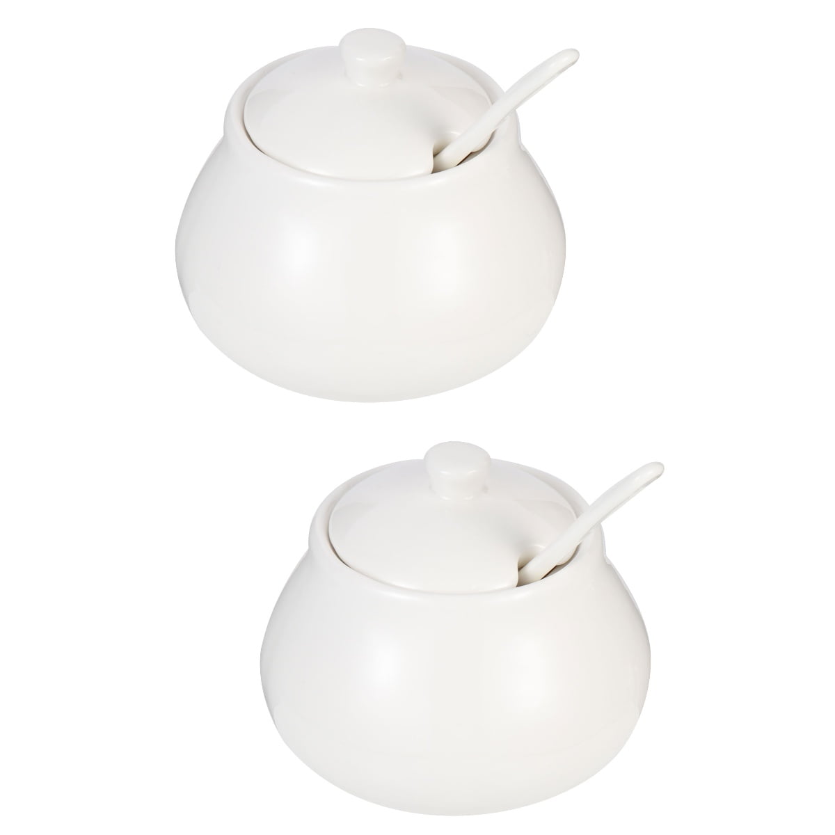 2pcs Coffee Bar Sugar Holder Salt Dispenser Ceramic Sugar Jar Ceramic