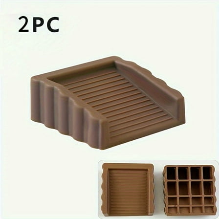 2pcs Coffee Brown Door Stopper Set – Windproof Non-Slip Wedge with Matte Finish, Durable Anti-Collision Door Holder for Home, Office & Bedroom