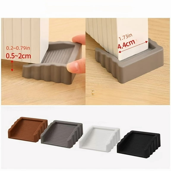 2pcs Coffee Brown Door Stopper Set – Windproof Non-Slip Wedge for Door & Floor Safety, Durable Anti-Collision Stopper for Home & Office