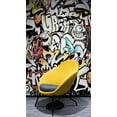 2pcs Colorful Graffiti Art Wall Mural. Street Art Urban Theme Artwork