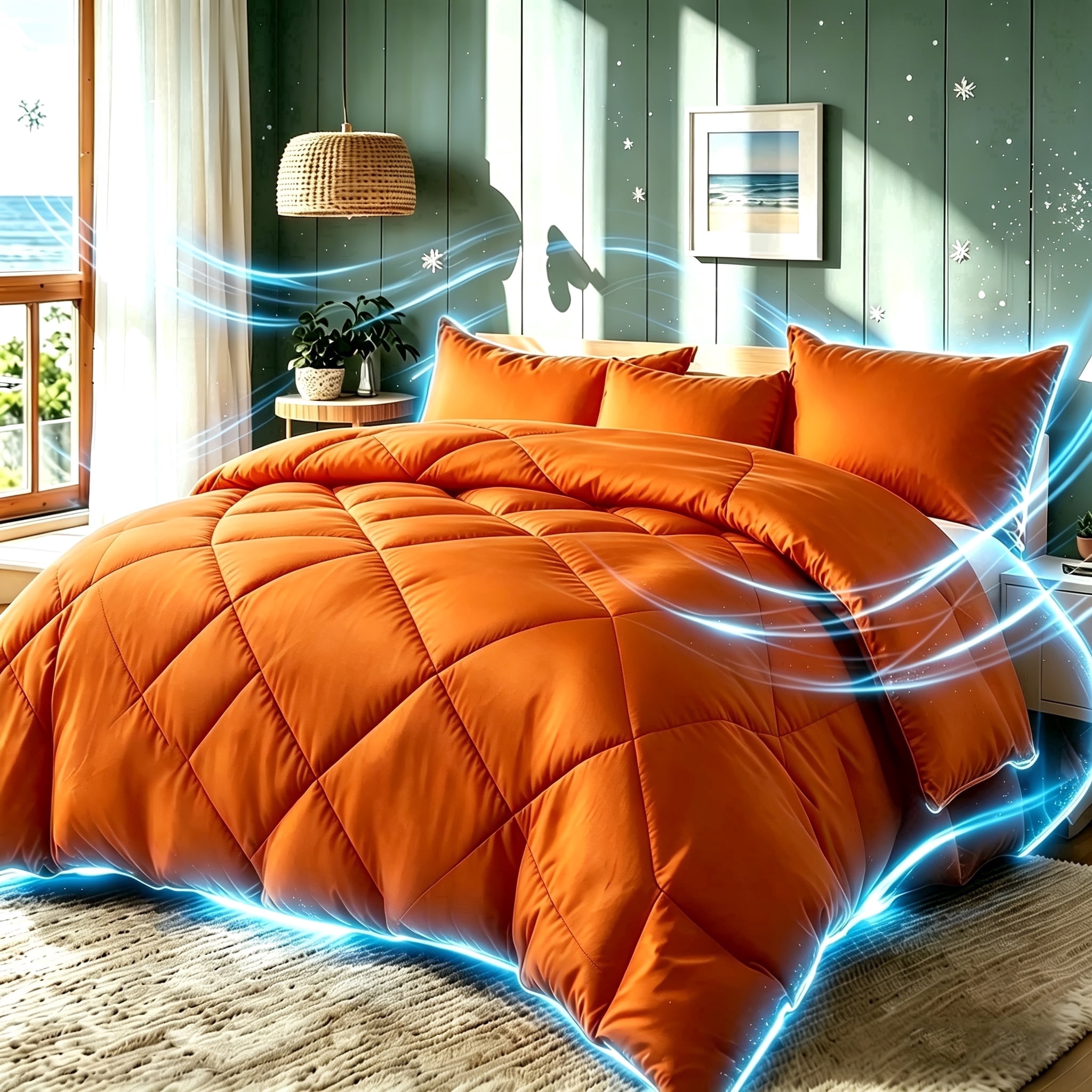 2pcs Comforter Set, TWIN - Comfortable, All Season, 1 Comforter + 1 ...