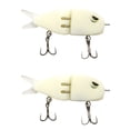 thumbnail image 1 of 2pcs Compacts Fishing Lures with Double Hook Realistic Jointed Baits Slow Sinking Swimbait for Freshwater Saltwater, 1 of 7